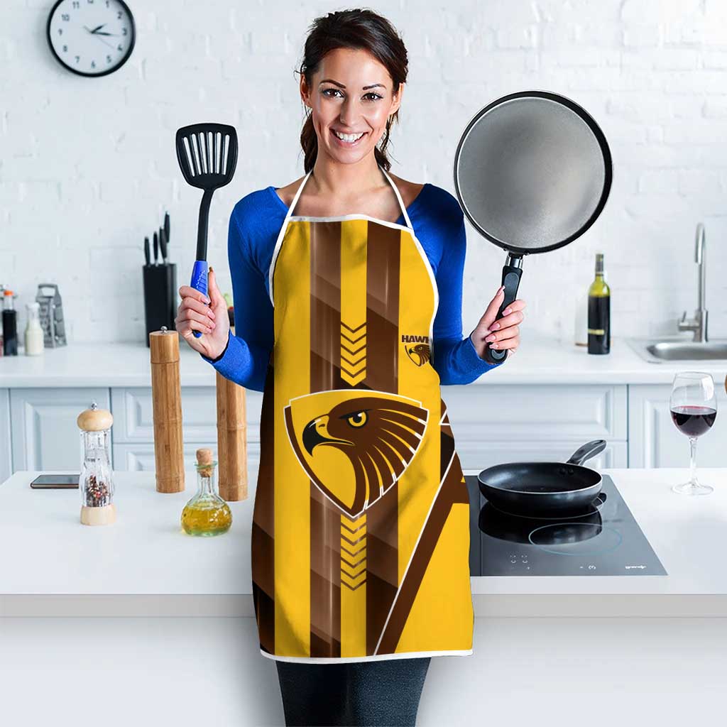 Hawthorn Hawks Apron Modern Geometric Sports Graphic Style