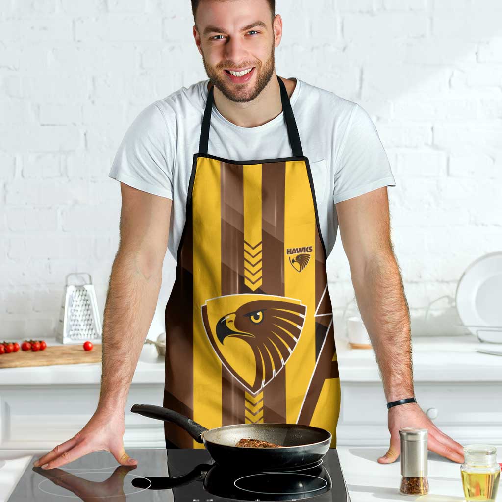 Hawthorn Hawks Apron Modern Geometric Sports Graphic Style
