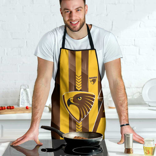 Hawthorn Hawks Apron Modern Geometric Sports Graphic Style