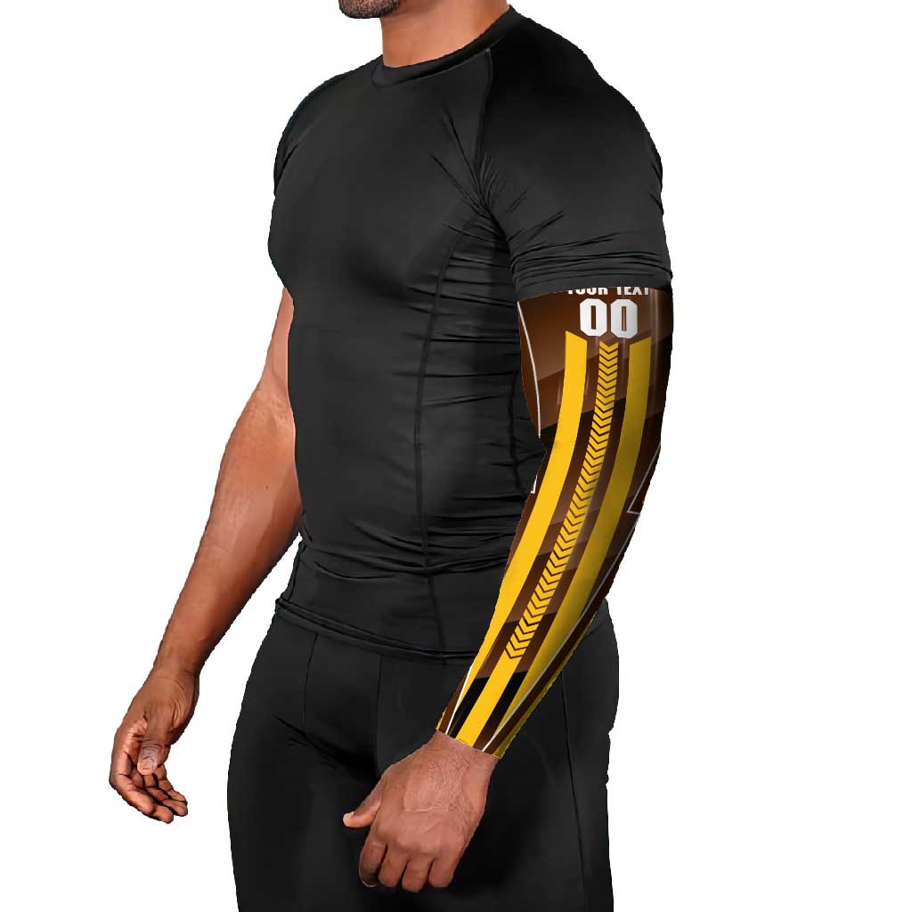 Personalized Hawthorn Hawks Arm Sleeves Modern Geometric Sports Graphic Style