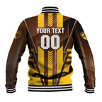 Personalized Hawthorn Hawks Baseball Jacket Modern Geometric Sports Graphic Style