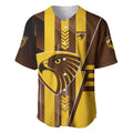 Personalized Hawthorn Hawks Baseball Jersey Modern Geometric Sports Graphic Style