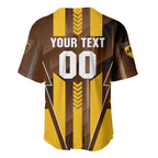 Personalized Hawthorn Hawks Baseball Jersey Modern Geometric Sports Graphic Style