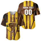 Personalized Hawthorn Hawks Baseball Jersey Modern Geometric Sports Graphic Style