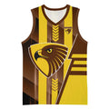 Personalized Hawthorn Hawks Basketball Jersey Modern Geometric Sports Graphic Style