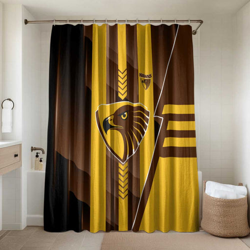 Hawthorn Hawks Bathroom Set Modern Geometric Sports Graphic Style