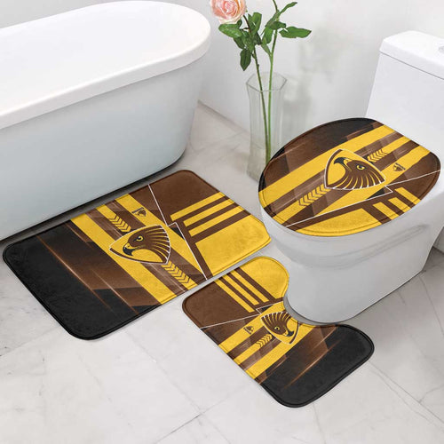Hawthorn Hawks Bathroom Set Modern Geometric Sports Graphic Style