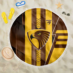 Hawthorn Hawks Beach Blanket Modern Geometric Sports Graphic Style