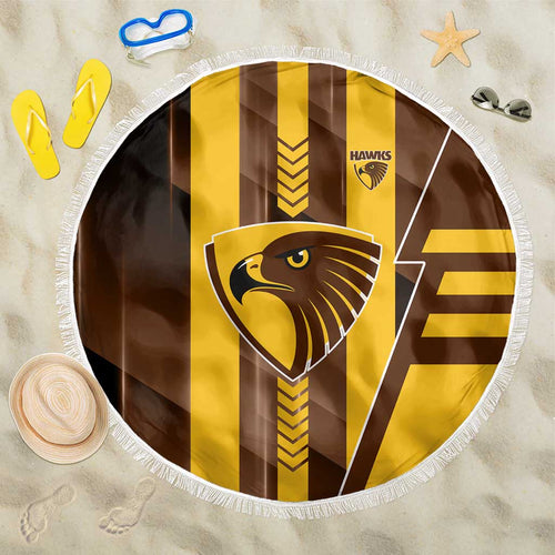 Hawthorn Hawks Beach Blanket Modern Geometric Sports Graphic Style