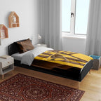 Hawthorn Hawks Bedding Set Modern Geometric Sports Graphic Style