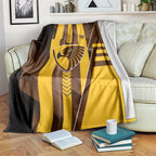 Hawthorn Hawks Blanket Modern Geometric Sports Graphic Style
