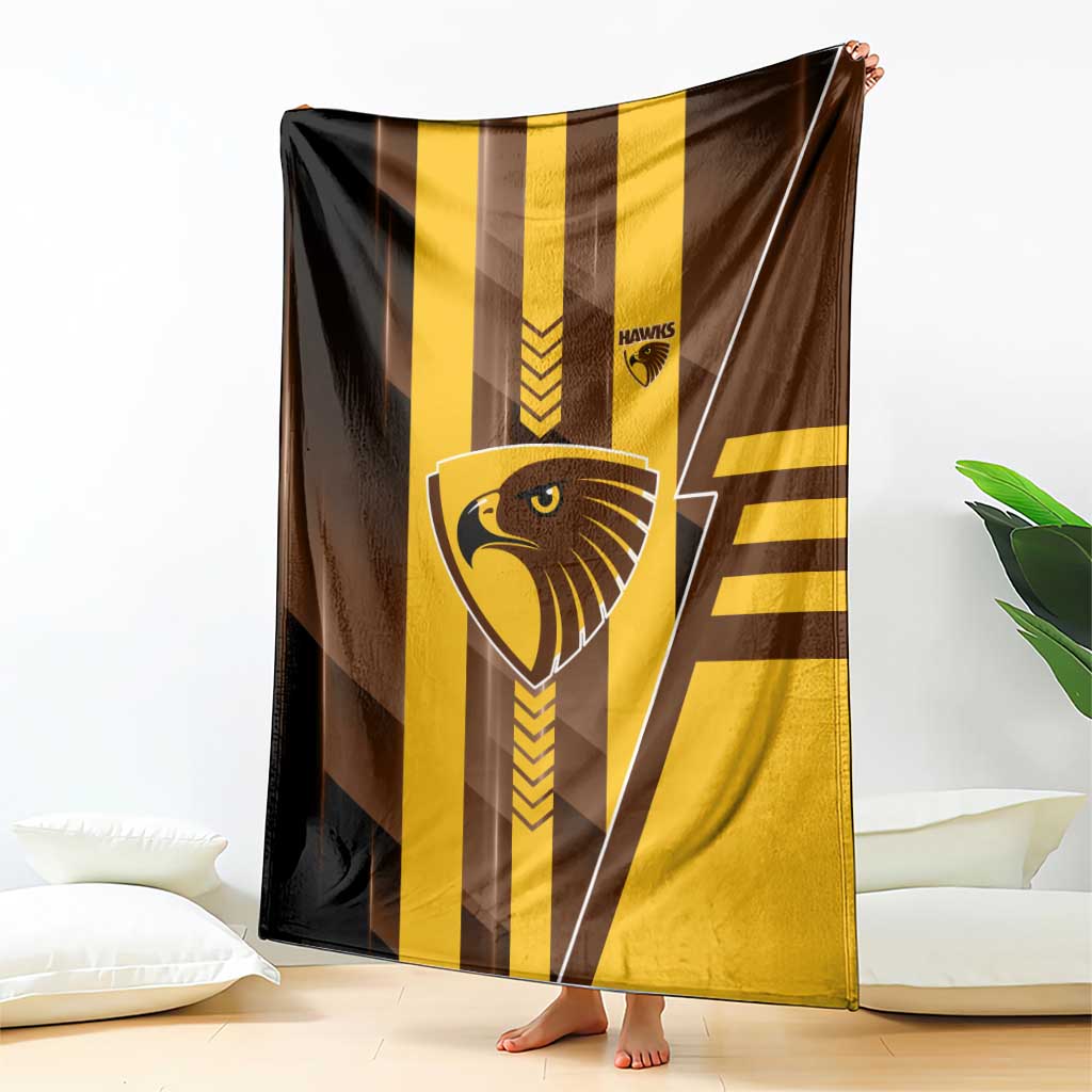 Hawthorn Hawks Blanket Modern Geometric Sports Graphic Style