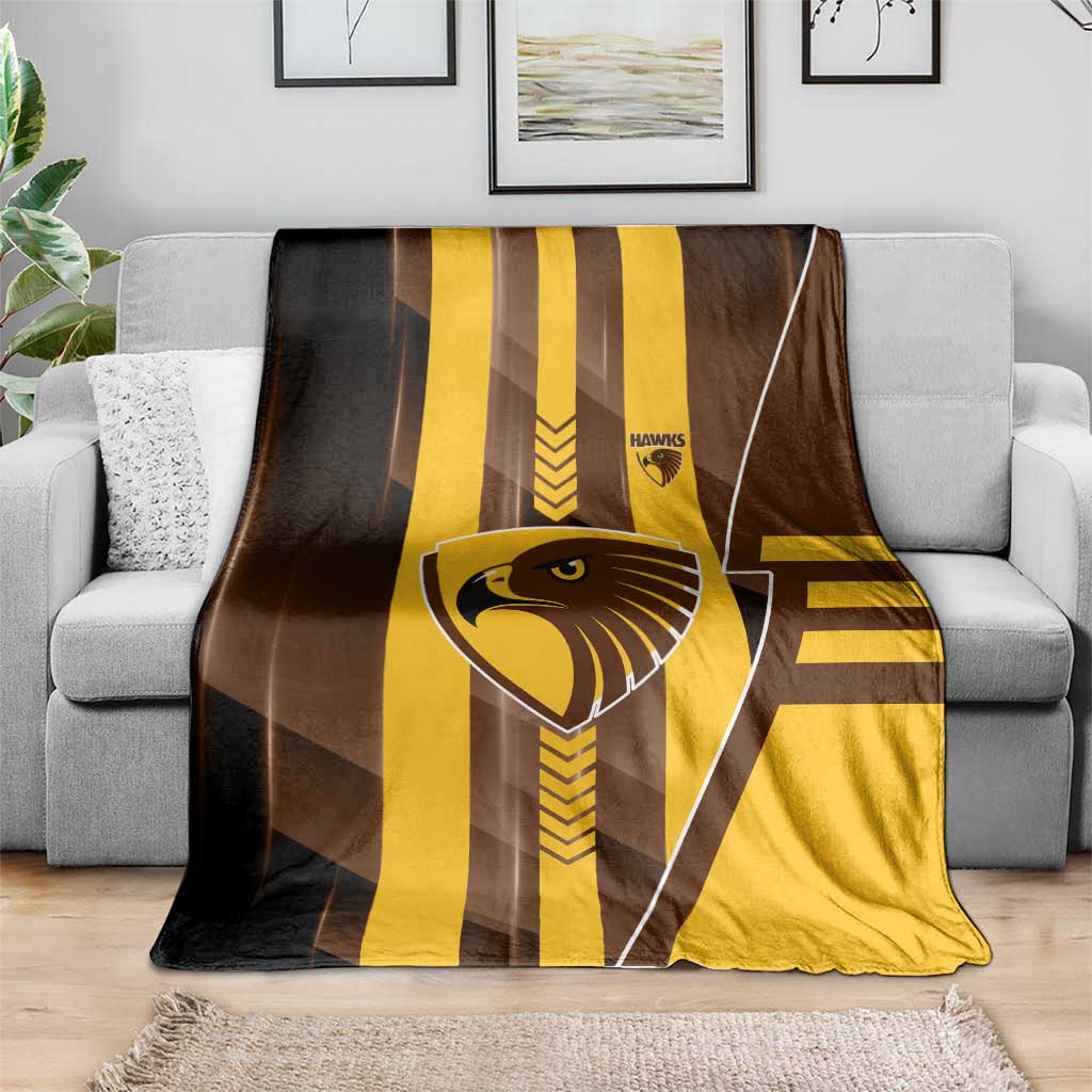 Hawthorn Hawks Blanket Modern Geometric Sports Graphic Style