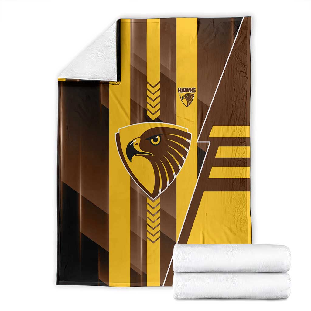 Hawthorn Hawks Blanket Modern Geometric Sports Graphic Style