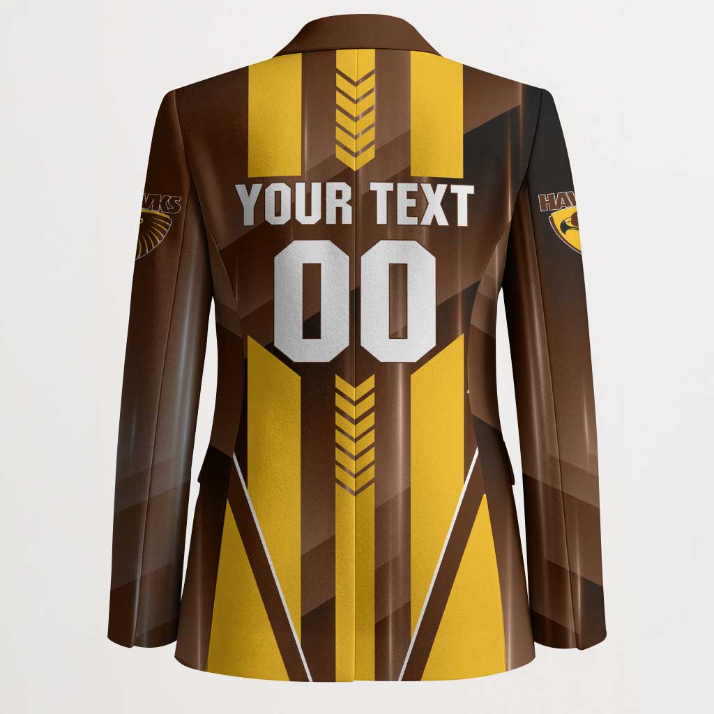 Personalized Hawthorn Hawks Blazer Modern Geometric Sports Graphic Style
