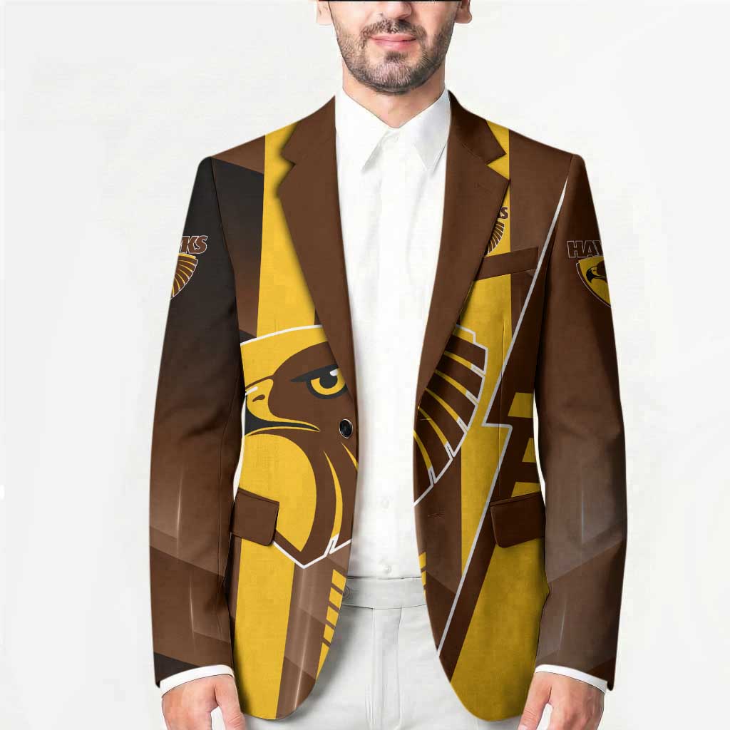 Personalized Hawthorn Hawks Blazer Modern Geometric Sports Graphic Style