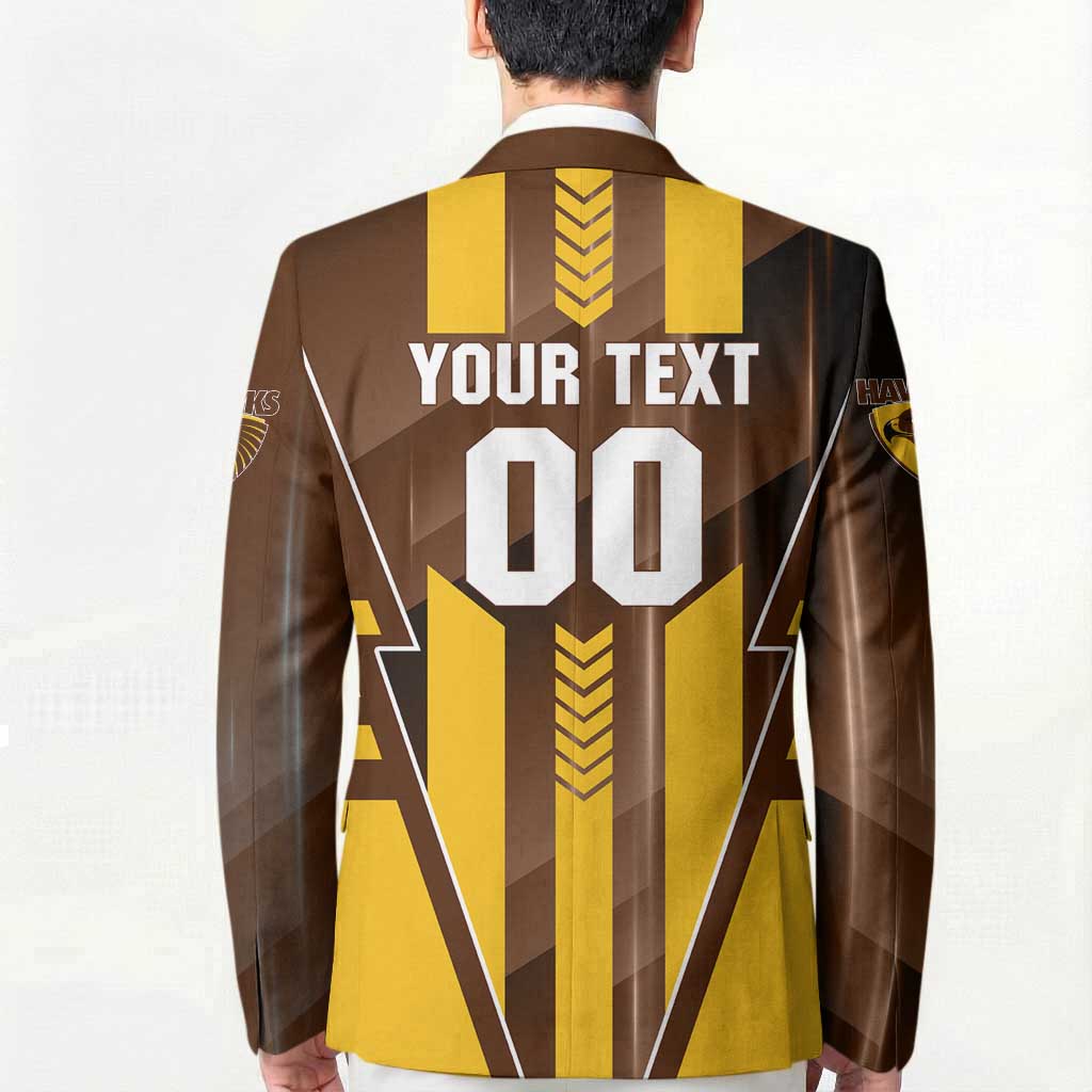 Personalized Hawthorn Hawks Blazer Modern Geometric Sports Graphic Style