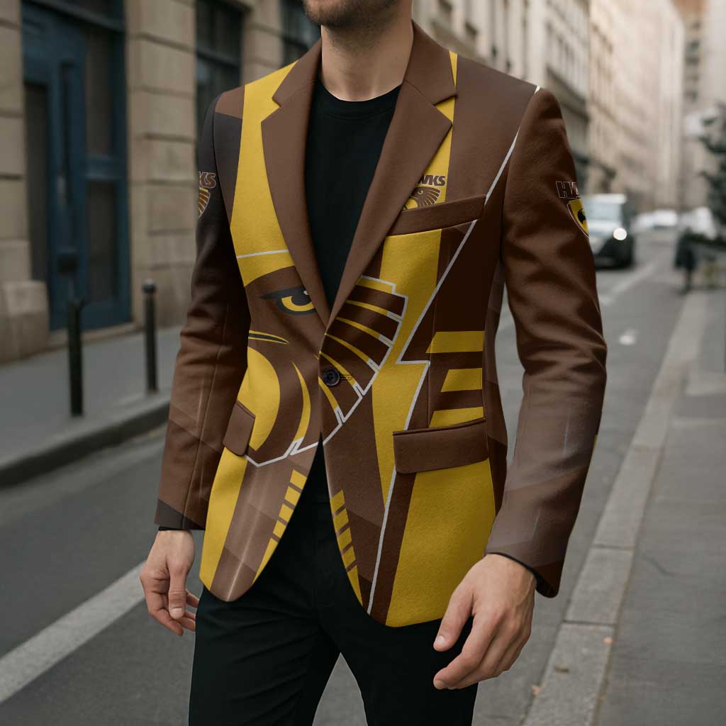 Personalized Hawthorn Hawks Blazer Modern Geometric Sports Graphic Style