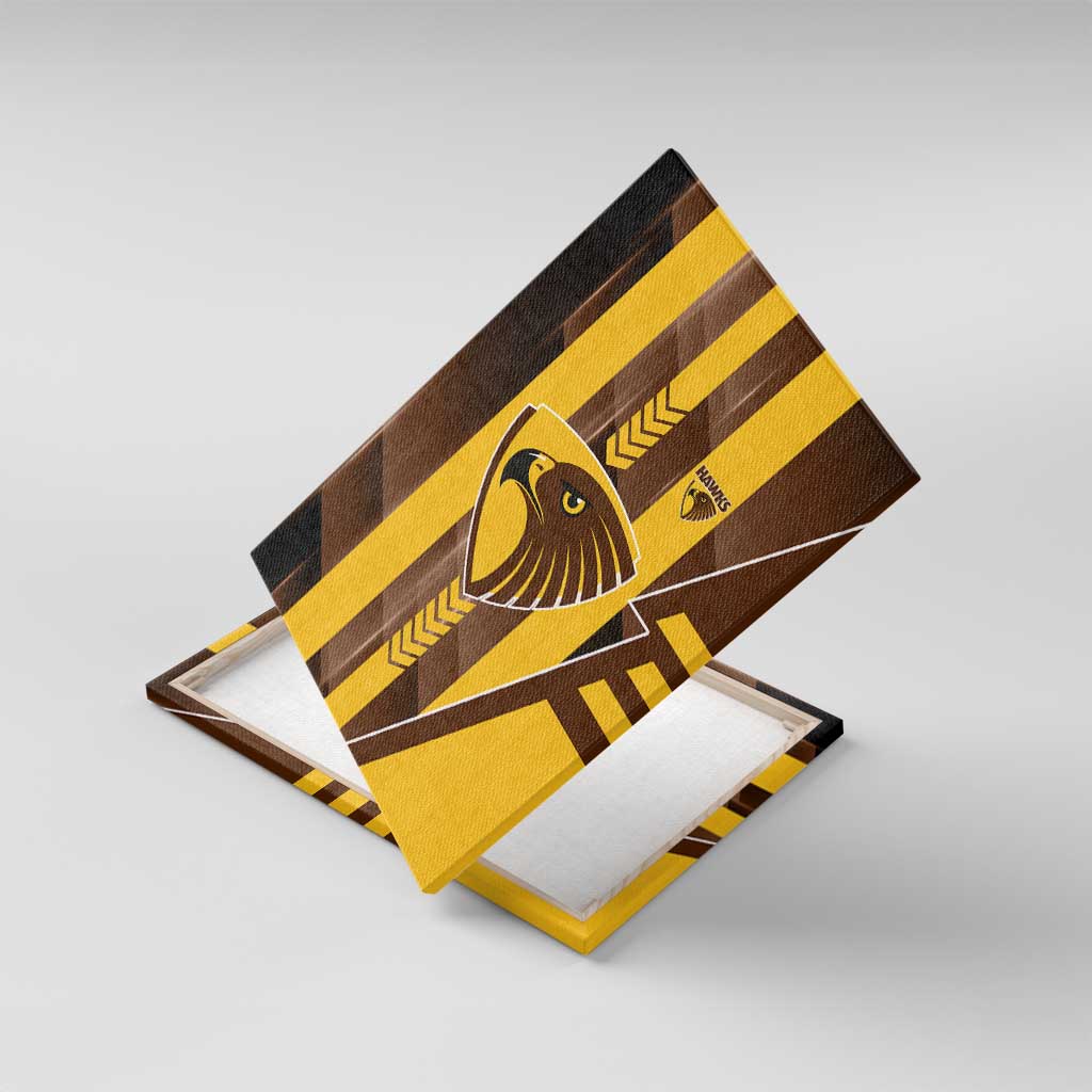 Hawthorn Hawks Canvas Wall Art Modern Geometric Sports Graphic Style