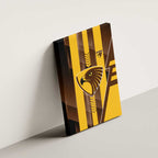 Hawthorn Hawks Canvas Wall Art Modern Geometric Sports Graphic Style