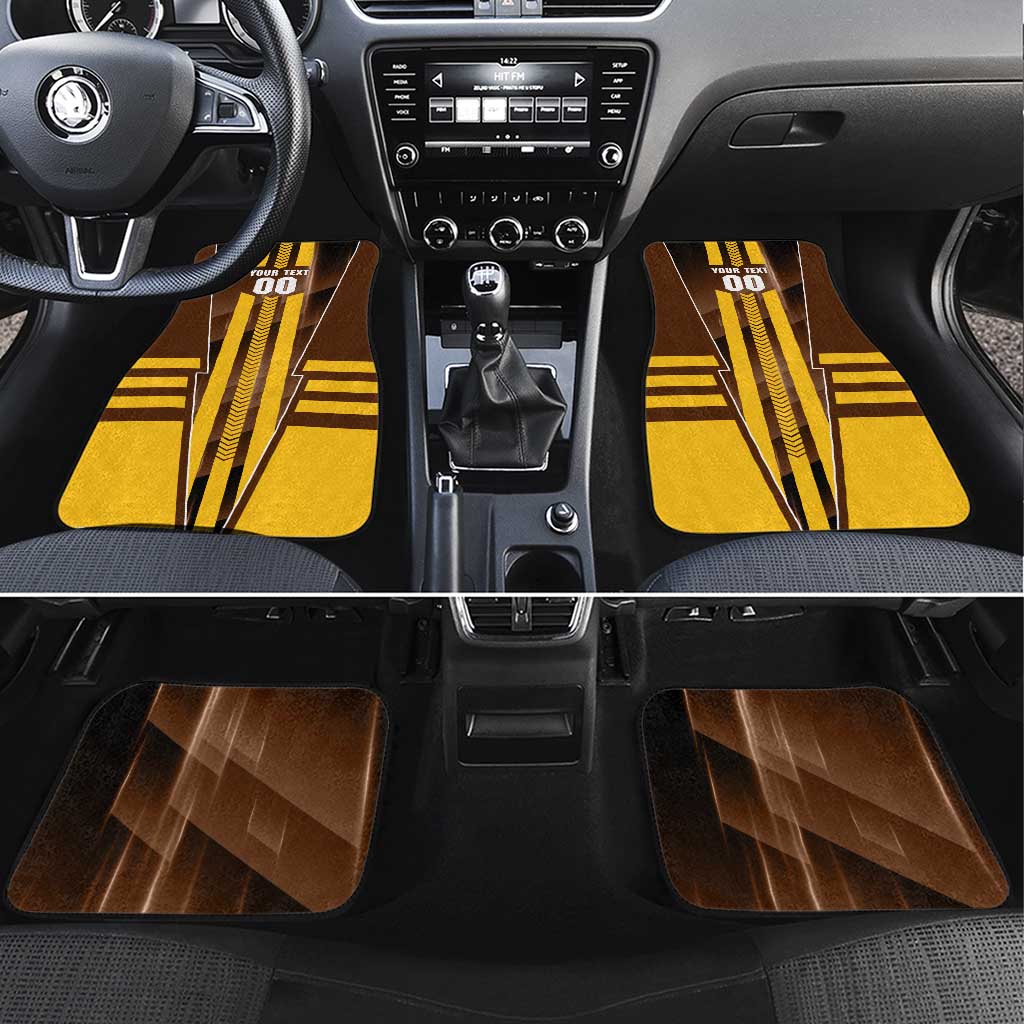 Personalized Hawthorn Hawks Car Mats Modern Geometric Sports Graphic Style