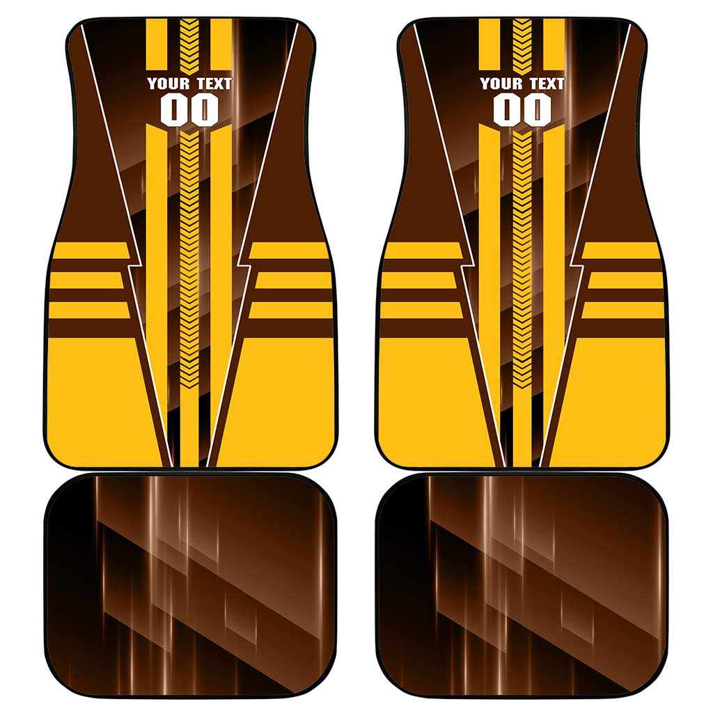 Personalized Hawthorn Hawks Car Mats Modern Geometric Sports Graphic Style