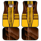 Personalized Hawthorn Hawks Car Mats Modern Geometric Sports Graphic Style