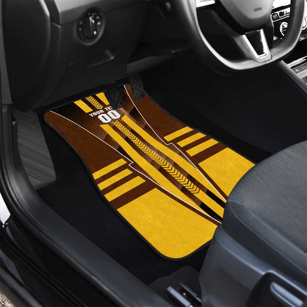 Personalized Hawthorn Hawks Car Mats Modern Geometric Sports Graphic Style