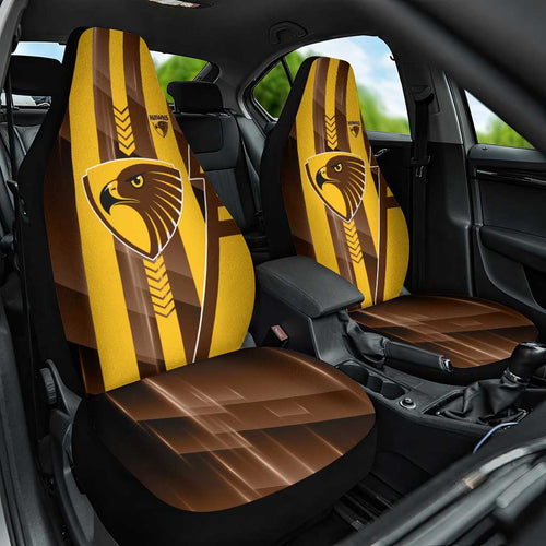 Hawthorn Hawks Car Seat Cover Modern Geometric Sports Graphic Style