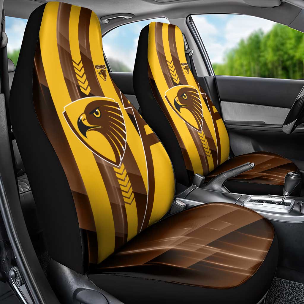 Hawthorn Hawks Car Seat Cover Modern Geometric Sports Graphic Style
