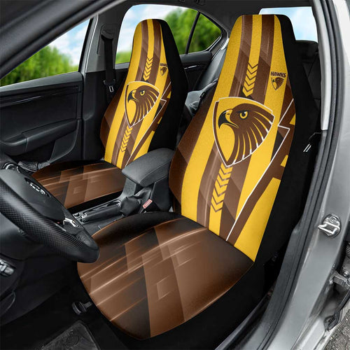 Hawthorn Hawks Car Seat Cover Modern Geometric Sports Graphic Style