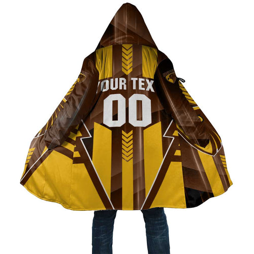 Personalized Hawthorn Hawks Cloak Modern Geometric Sports Graphic Style