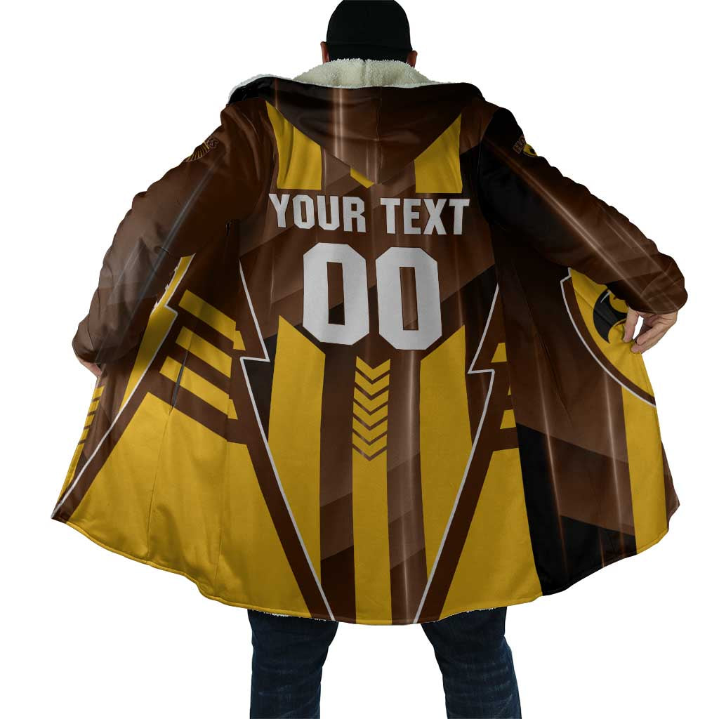 Personalized Hawthorn Hawks Cloak Modern Geometric Sports Graphic Style
