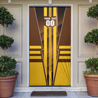 Personalized Hawthorn Hawks Door Cover Modern Geometric Sports Graphic Style