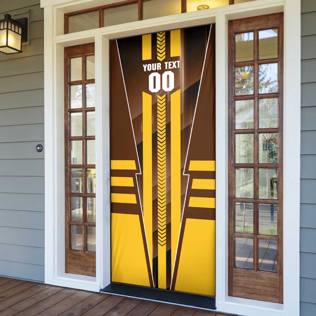 Personalized Hawthorn Hawks Door Cover Modern Geometric Sports Graphic Style