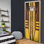 Personalized Hawthorn Hawks Door Cover Modern Geometric Sports Graphic Style