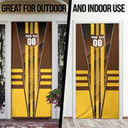 Personalized Hawthorn Hawks Door Cover Modern Geometric Sports Graphic Style