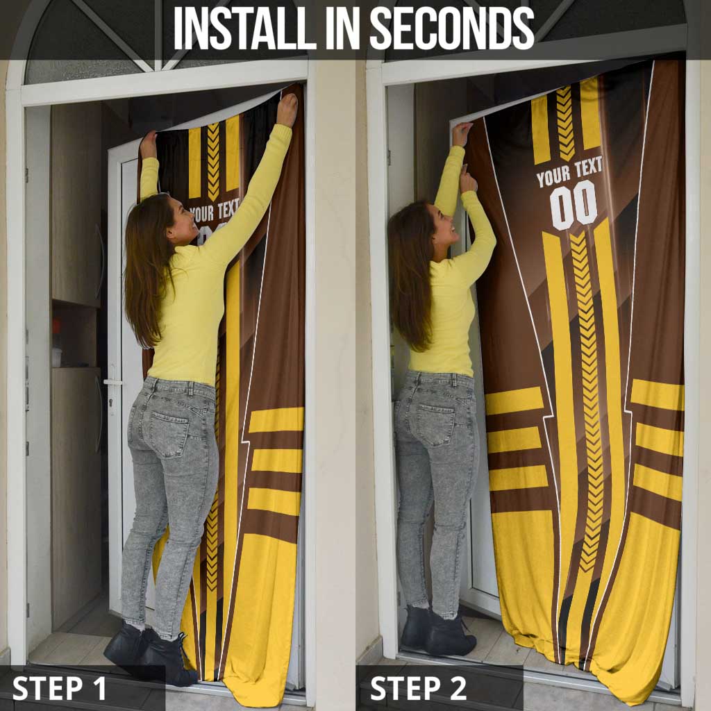Personalized Hawthorn Hawks Door Cover Modern Geometric Sports Graphic Style