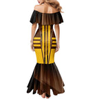 Personalized Hawthorn Hawks Family Matching Mermaid Dress and Hawaiian Shirt Modern Geometric Sports Graphic Style