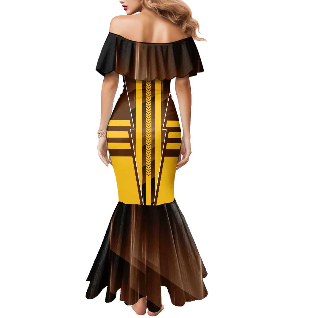 Personalized Hawthorn Hawks Family Matching Mermaid Dress and Hawaiian Shirt Modern Geometric Sports Graphic Style