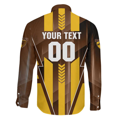 Personalized Hawthorn Hawks Family Matching Puletasi and Hawaiian Shirt Modern Geometric Sports Graphic Style