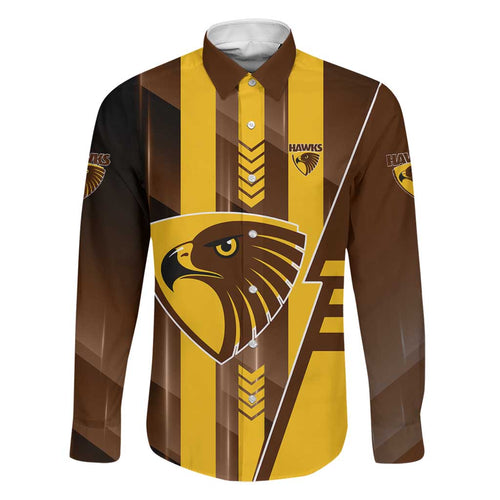 Personalized Hawthorn Hawks Family Matching Short Sleeve Bodycon Dress and Hawaiian Shirt Modern Geometric Sports Graphic Style