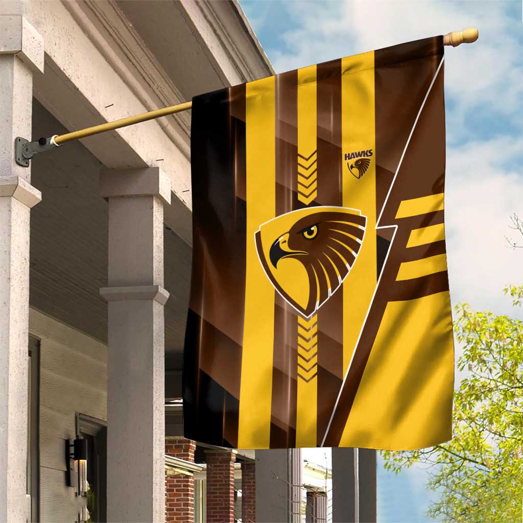 Hawthorn Hawks Garden Flag Modern Geometric Sports Graphic Style