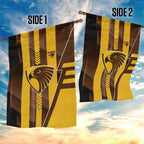 Hawthorn Hawks Garden Flag Modern Geometric Sports Graphic Style