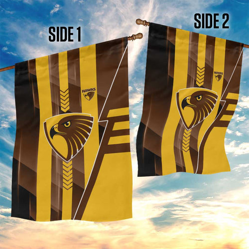 Hawthorn Hawks Garden Flag Modern Geometric Sports Graphic Style