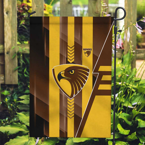 Hawthorn Hawks Garden Flag Modern Geometric Sports Graphic Style