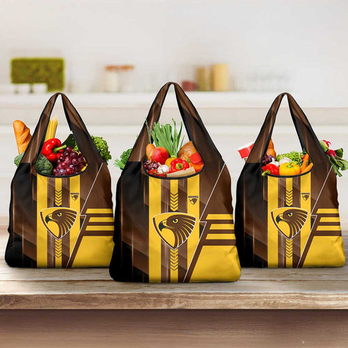 Hawthorn Hawks Grocery Bag Modern Geometric Sports Graphic Style