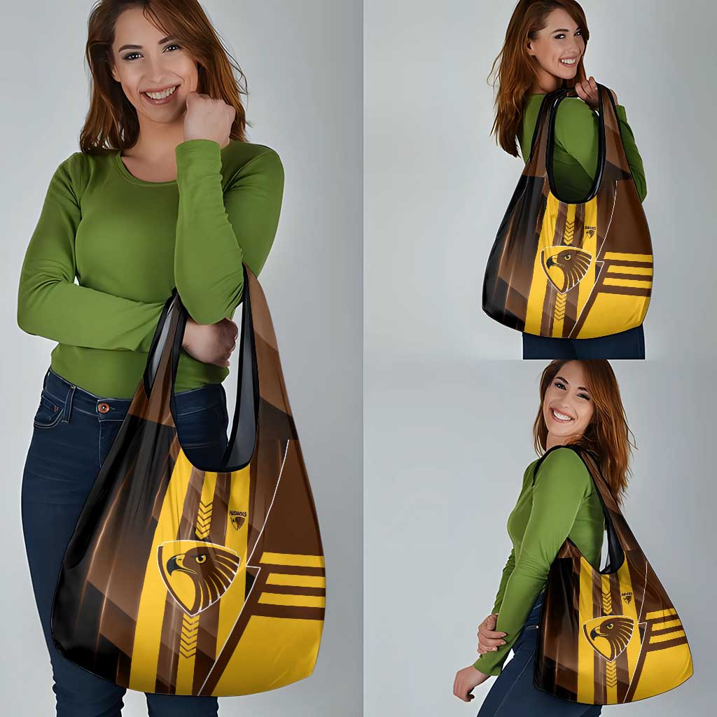 Hawthorn Hawks Grocery Bag Modern Geometric Sports Graphic Style
