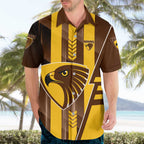 Personalized Hawthorn Hawks Hawaiian Shirt Modern Geometric Sports Graphic Style