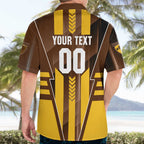 Personalized Hawthorn Hawks Hawaiian Shirt Modern Geometric Sports Graphic Style